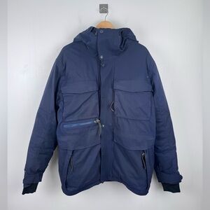 Mountain Hardwear x Cole Haan Men Blue Insulated Jacket Parka Size Large